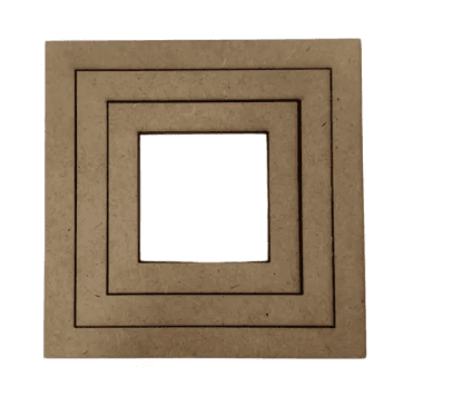 Kit de mini cercles à broder carrés en MDF