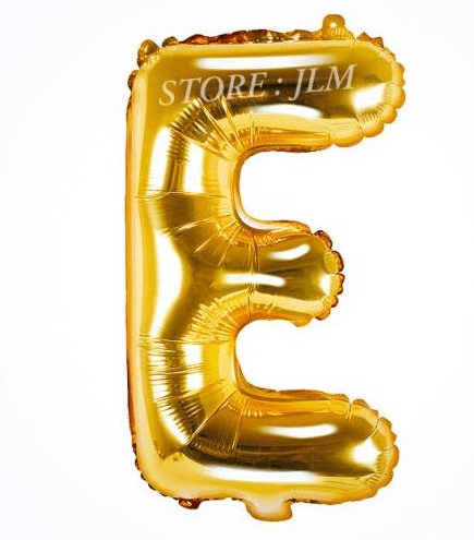 Ballon lettre E en dorée Pour décoration Anniversaire