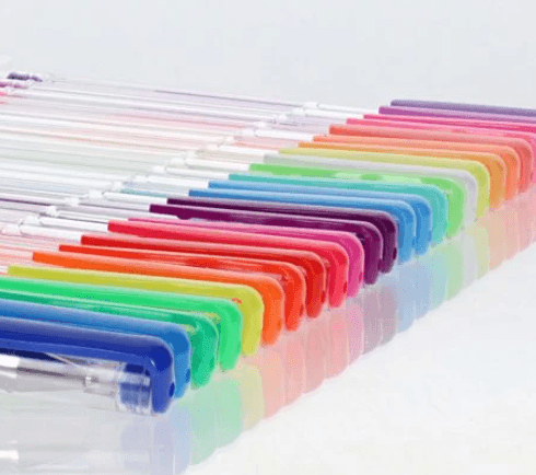 24 stylos gel de couleurs assorties