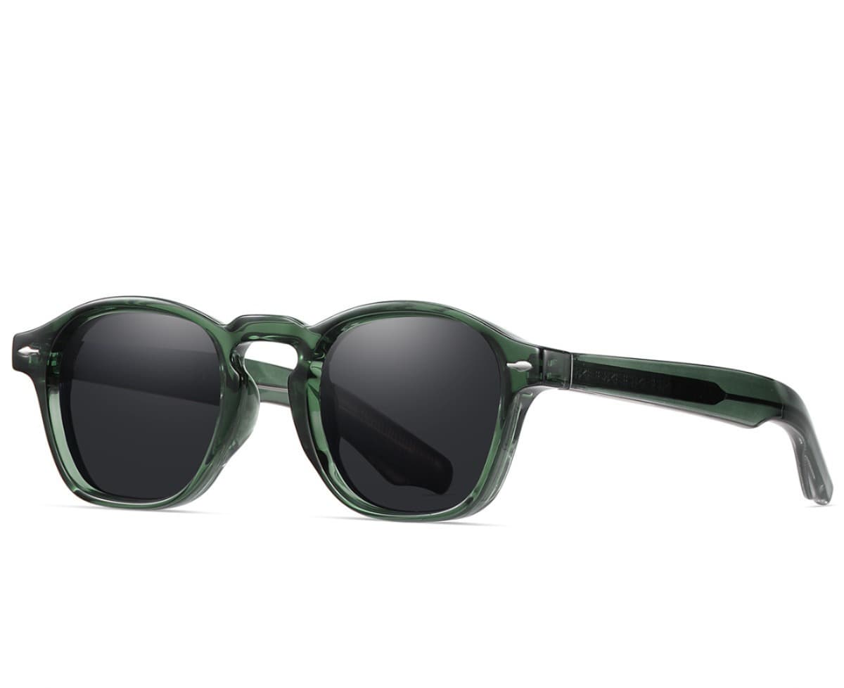 Lunettes de Soleil Rétro en Acétate Vert