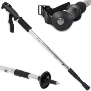 Bâton de Randonnée Télescopique Antichoc avec Poignée Ergonomique