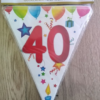 Guirlande fanion triangle 40 ans