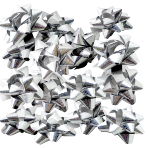 Lot de 4 cocardes arcs étoiles décoration pour cadeaux