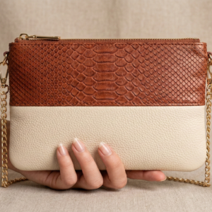 Pochette en cuir PU pour femmes