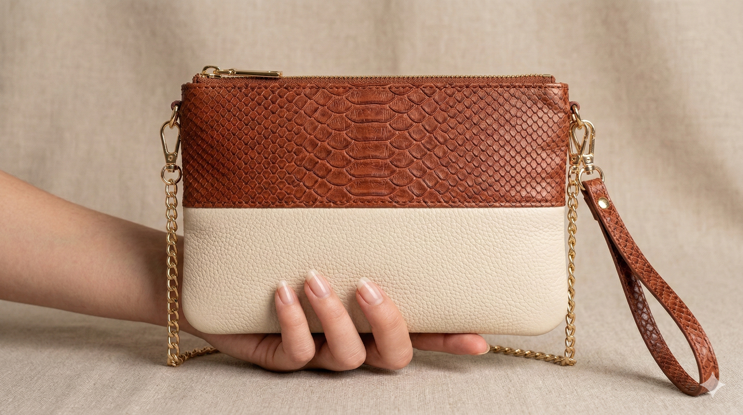 Pochette en cuir PU pour femmes