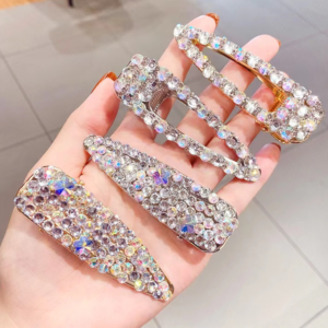 Épingles à cheveux en cristal à paillettes pour femmes