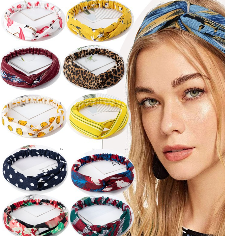 Bandeau d'été coloré pour femmes et filles-Pack 5 pièces