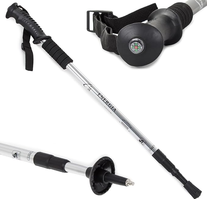 Bâton de marche télescopique en alliage d’aluminium