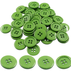 16 boutons ronds verts pour la couture et les loisirs créatifs