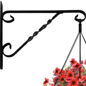 Support en métal noir élégant antirouille robuste décoratif