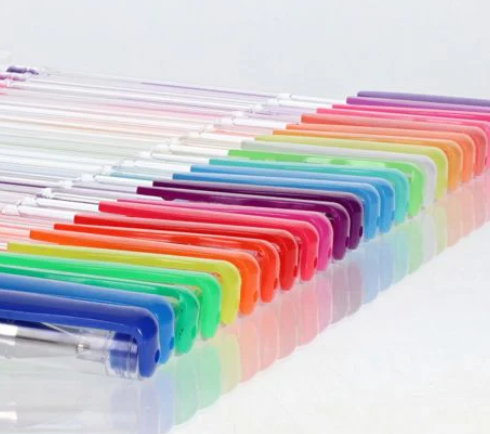 24 stylos gel de couleurs assorties