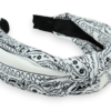 Serre tête imprimé bandanas blanc 2 pièces