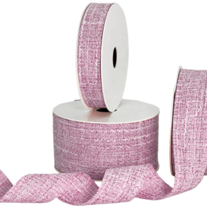 Ruban bouclé rose de luxe