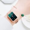 Montre bracelet de luxe en alliage haut de gamme – cadran vert élégant.