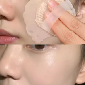 3 pièces-Éponge de maquillage en silicone transparente pour femmes