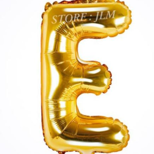 Ballon lettre E en dorée Pour décoration Anniversaire