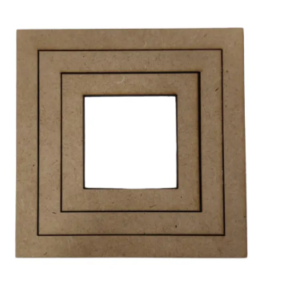 Kit de mini cercles à broder carrés en MDF